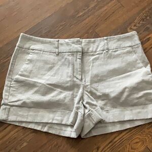 New York & Company Cream Bermuda Shorts Classic Design